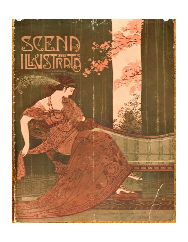 Scena Illustrata 1900 Arts literature music theatre Woman Cover 9