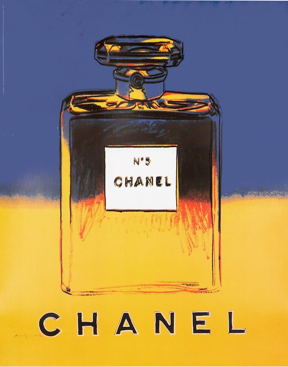 Set Original Andy Warhol Chanel Perfume Poster Set of 4 Made in