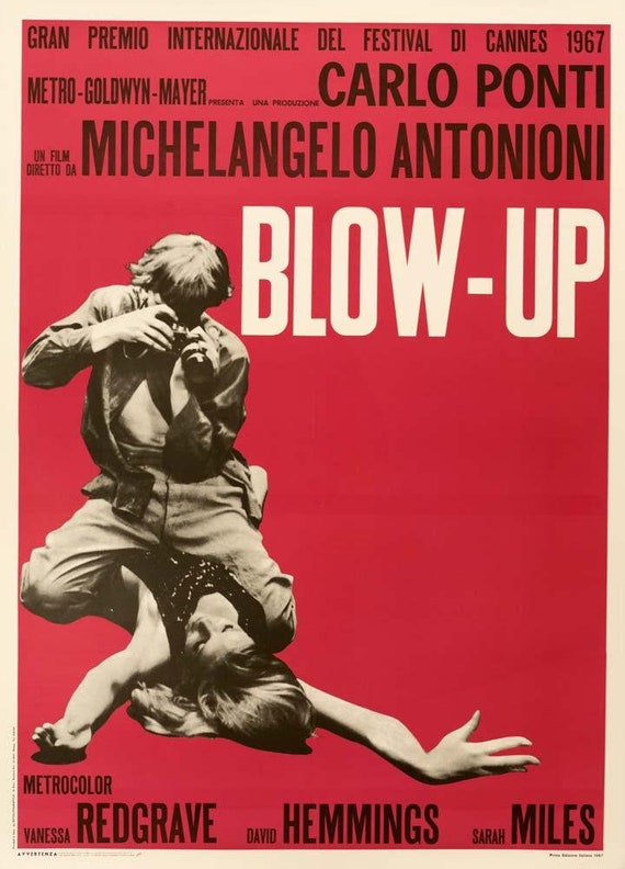 Blow-Up Movie poster original printing 1970 Michelangelo