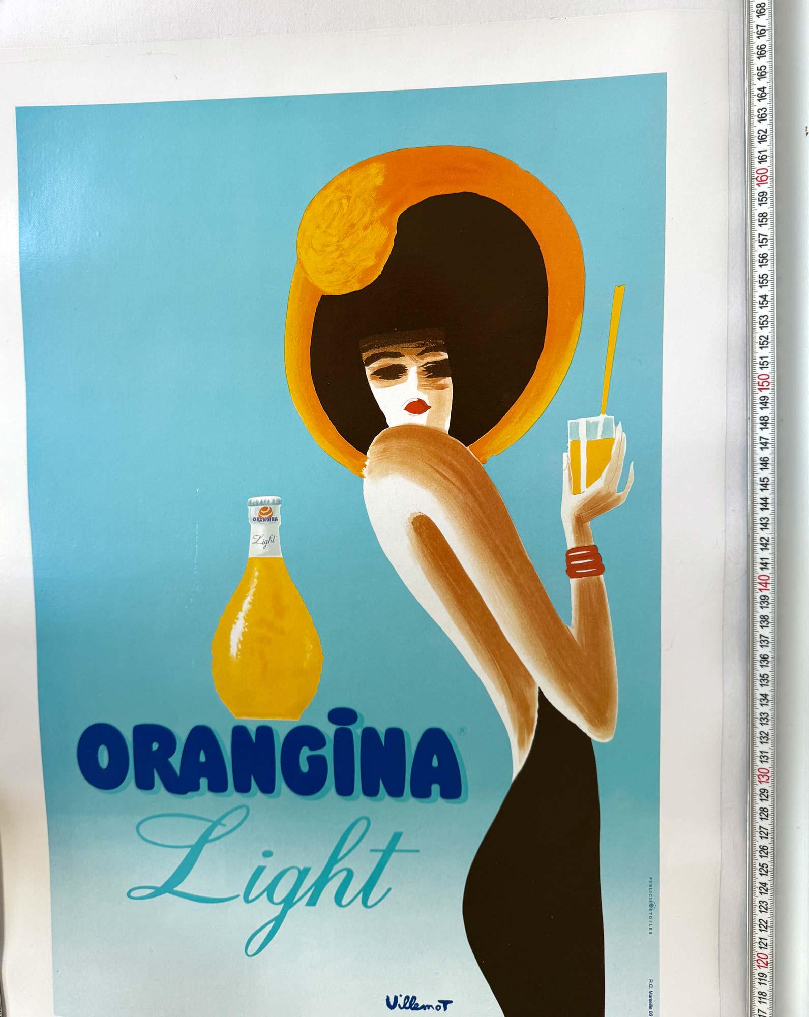 Orangina Light Bernard Villemot Vintage Poster 1989 - Etsy