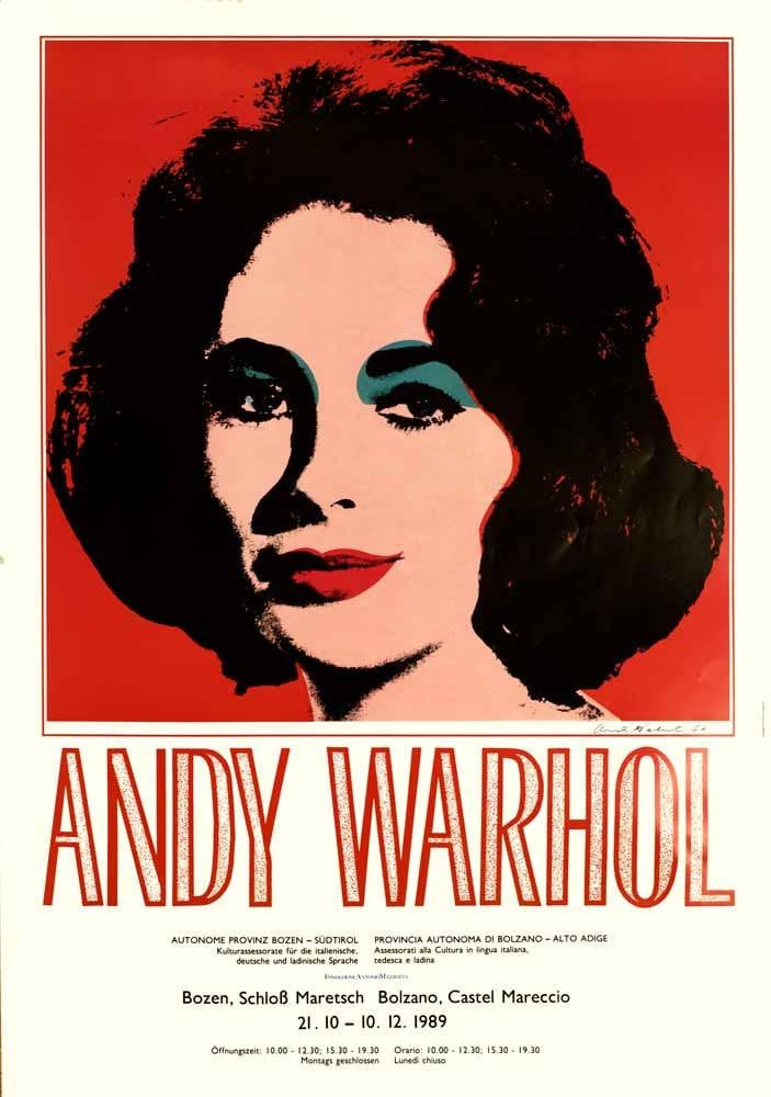 Elisabeth Taylor LIZ Andy Warhol Excellent A 1989 Authentic