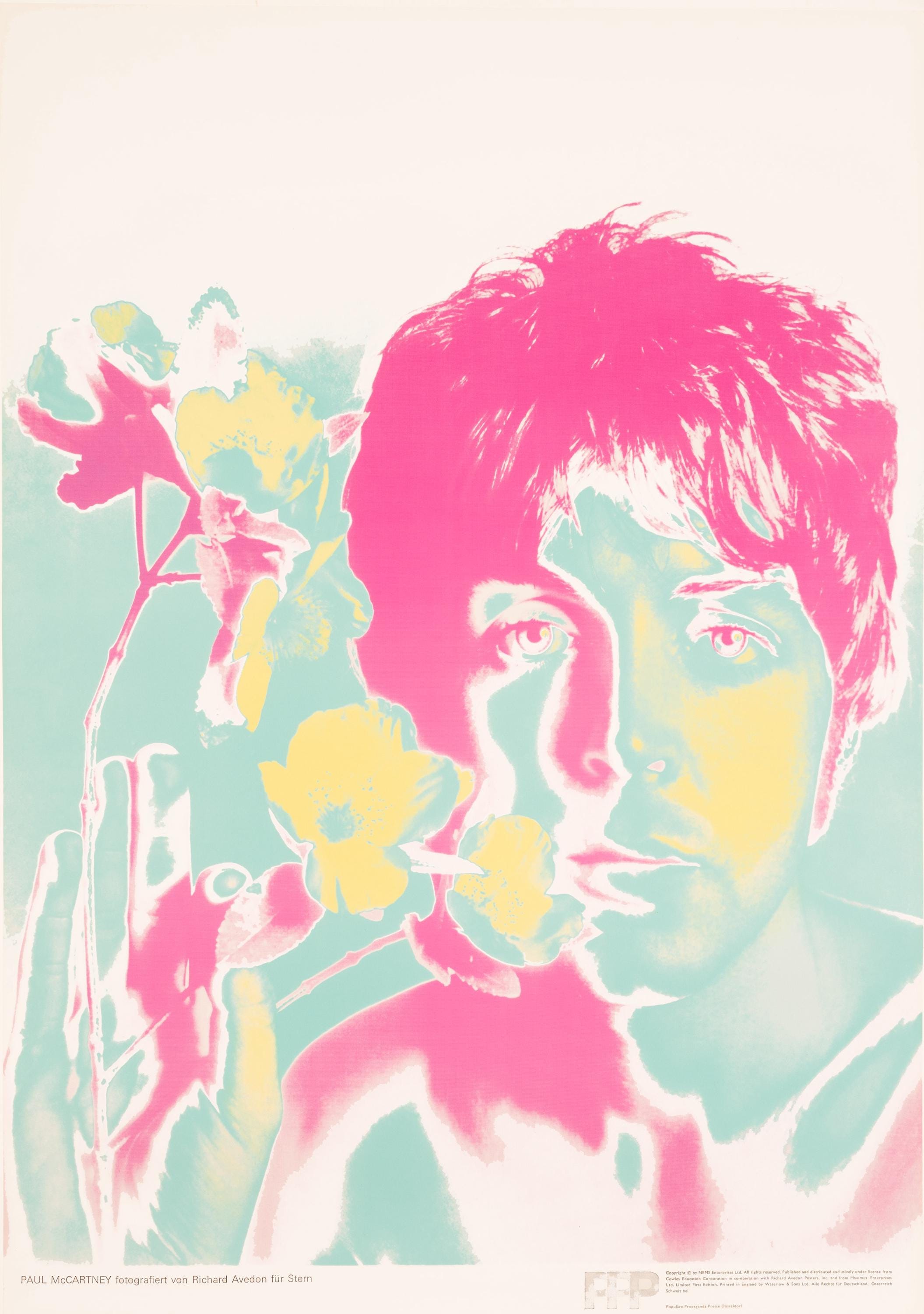 Original 1967 Beatles Avedon Poster Set of 4 Color Posters