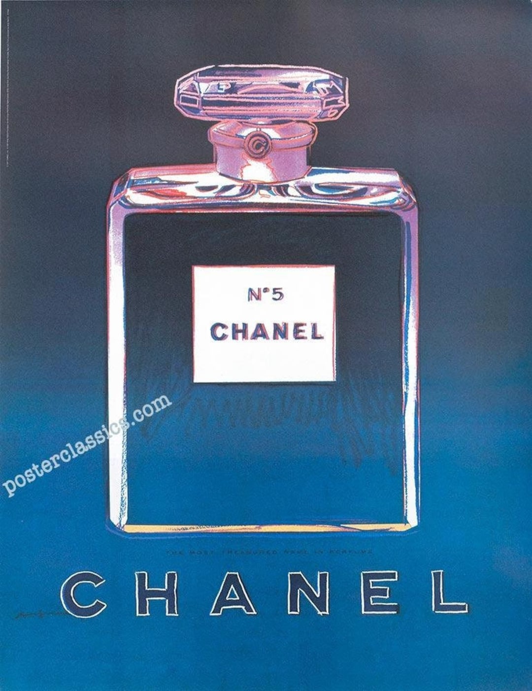 Andy Warhol – Chanel N5 Original vintage poster – Black by Andy