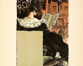 Librairie Romantique by Grasset for Das Moderne Plakat Original Stone Lithograph 1897