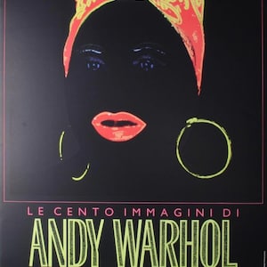Andy Warhol Le Cento Immagini 1989 Genoa Original Vintage pop art Poster