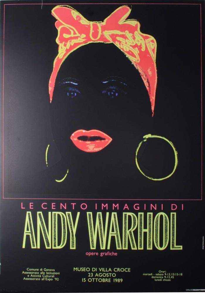 Andy Warhol Le Cento Immagini 1989 Genoa Original Vintage