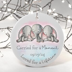 Regalo commemorativo personalizzato per la perdita di un neonato, gemelli, decorazione da appendere in ceramica