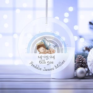 Regalo commemorativo per la perdita di un neonato, decorazione in vetro da appendere, personalizzato