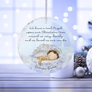 Regalo commemorativo per la perdita di un neonato, decorazione in vetro da appendere, personalizzato