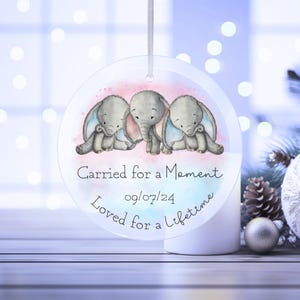 Regalo commemorativo per la perdita di un neonato, gemelli, portato per un momento, decorazione da appendere in vetro, personalizzato