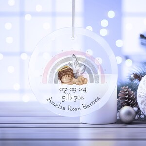 Regalo commemorativo per la perdita di un neonato, decorazione in vetro da appendere, personalizzato
