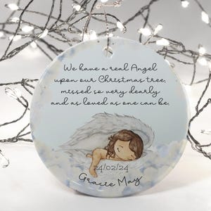 Regalo commemorativo per la perdita di un neonato, decorazione da appendere in ceramica, personalizzato