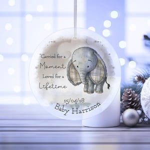 Regalo commemorativo per la perdita di un neonato, portato per un momento, decorazione da appendere in vetro, personalizzato