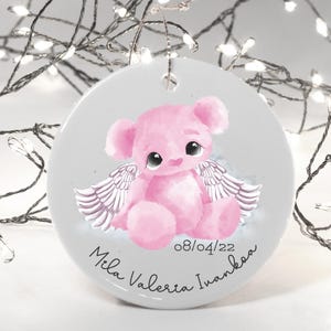 Regalo commemorativo per la perdita di un neonato, decorazione da appendere in ceramica, personalizzato