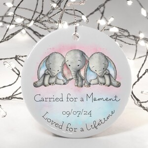 Regalo commemorativo personalizzato per la perdita di un neonato, gemelli, decorazione da appendere in ceramica