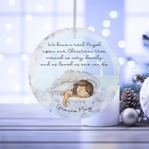 Regalo commemorativo per la perdita di un neonato, decorazione in vetro da appendere, personalizzato