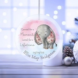 Regalo commemorativo per la perdita di un neonato, portato per un momento, decorazione da appendere in vetro, personalizzato
