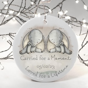 Regalo commemorativo personalizzato per la perdita di un neonato, gemelli, decorazione da appendere in ceramica