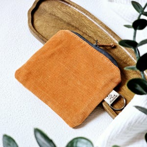 Mini borsa in velluto a coste fatta a mano, borsa per il trucco, vegana sostenibile, portafoglio in cotone, borse regalo, regalo retrò
