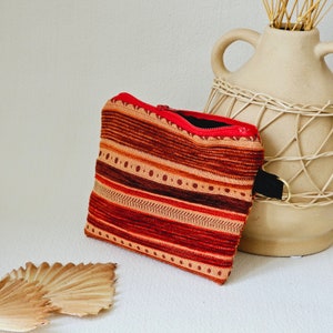 Ethno Geldbeutel • Mini Täschchen Geldbörse für Damen Handytasche Kartenetui Boho Portmonnaie Münztasche Geldbörse Peru style Handgemacht