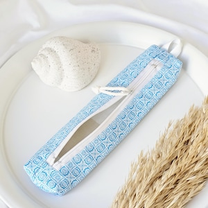 Astuccio sottile, astuccio, borsa in cotone, stile giapponese, minimalista, astuccio fatto a mano, idea regalo di compleanno