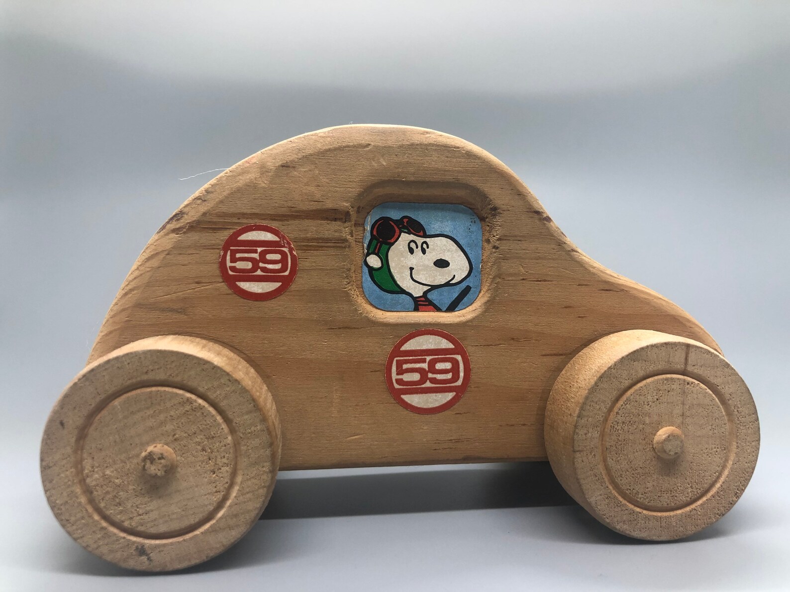 Snoopy Wooden Vintage Car 1965 Peanuts Etsy