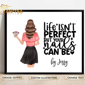 Nail Artist Gift - Nails Salon Decor - Nail Tech Gift - Personalized Manicurist Print - Nail Salon Gift - Gift for Nail Artist