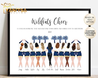 Cheer Team Coach Gift - Cheerleaders Coach Gift - Personalised Gift for Coach - Coach Gift Ideas - Personalized Cheer Team Coach Gift