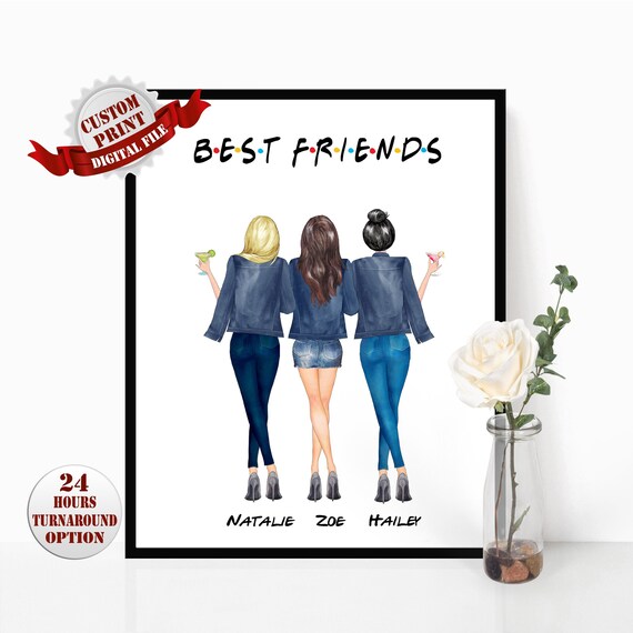 3 Best Friends Gift/ Personalized Best Friend Gift/ Friendship Etsy