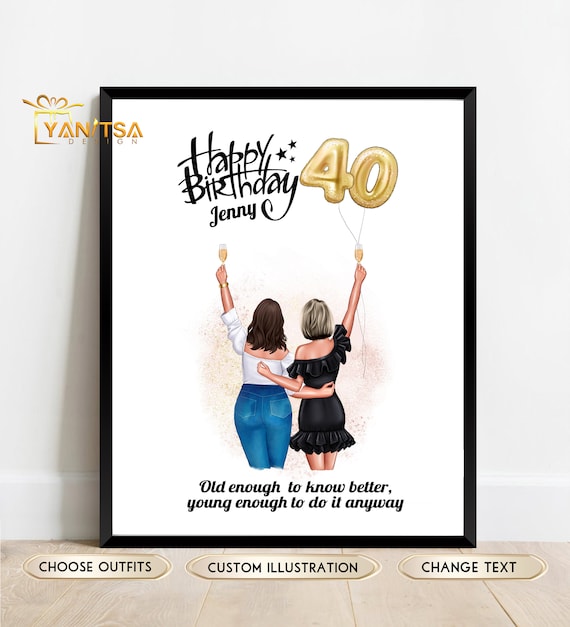 40th Birthday Gift for Woman Personalized Birthday - Etsy