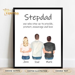 Personalized Stepdad Gift -  Gift for Stepdad  - Gift for Stepdad from Children - Stepdad Gift from Daughter - Stapdad Gift from Son