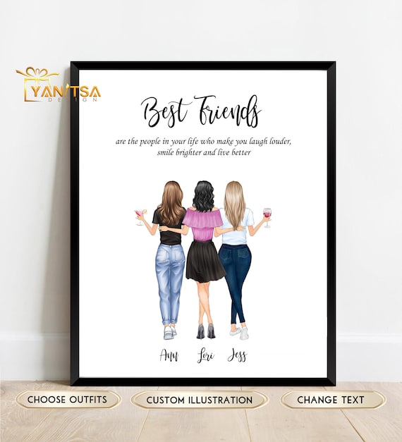 Personalized High School Friends Gift BFF Gifts Best Friend 