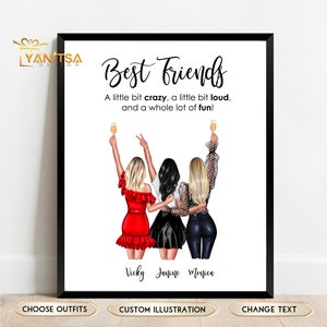 Personalized  Best Friend Gifts - Personalized Best Friends Print - Friendship Gifts - Bestie Gift  - Best Friends Gift Ideas - Printable