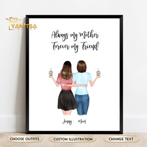 Gift for Mom from Daughter - Personalized Mom and Daughter Print - Mom Birthday Gift - Mom Gift Ideas - Personalized Gift for Mom