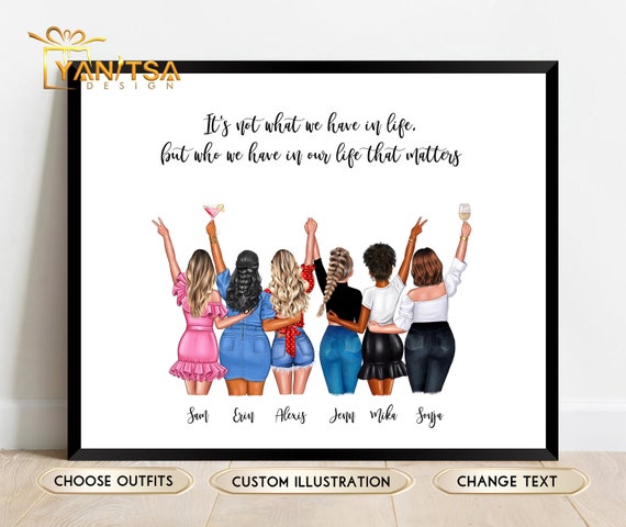 Custom Friends Print Best Friends Gifts Gifts for Friends 