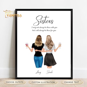 Personalized Gift for Sister - Sisters Gifts -  Personalized Sisters Print -  Sister Birthday Gift - Sisters Gift Ideas - Sisters Wall Art