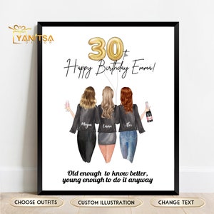 Cadeau d’anniversaire de 30e anniversaire pour elle - Cadeau d’anniversaire de meilleur ami - Cadeau d’anniversaire de collègue - Carte d’anniversaire de 30 ans persoanlisée - Cadeau d’anniversaire de sœur