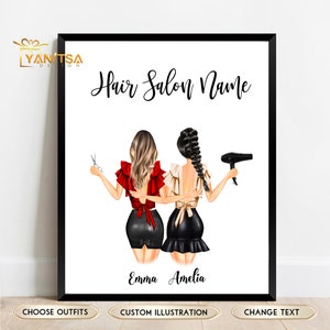 Custom Beauty Salon Decor - Hair Salon Decor - Personalized Hairdresser Gift - Hairdresser Birthday Gift - Gift for Hiardresser