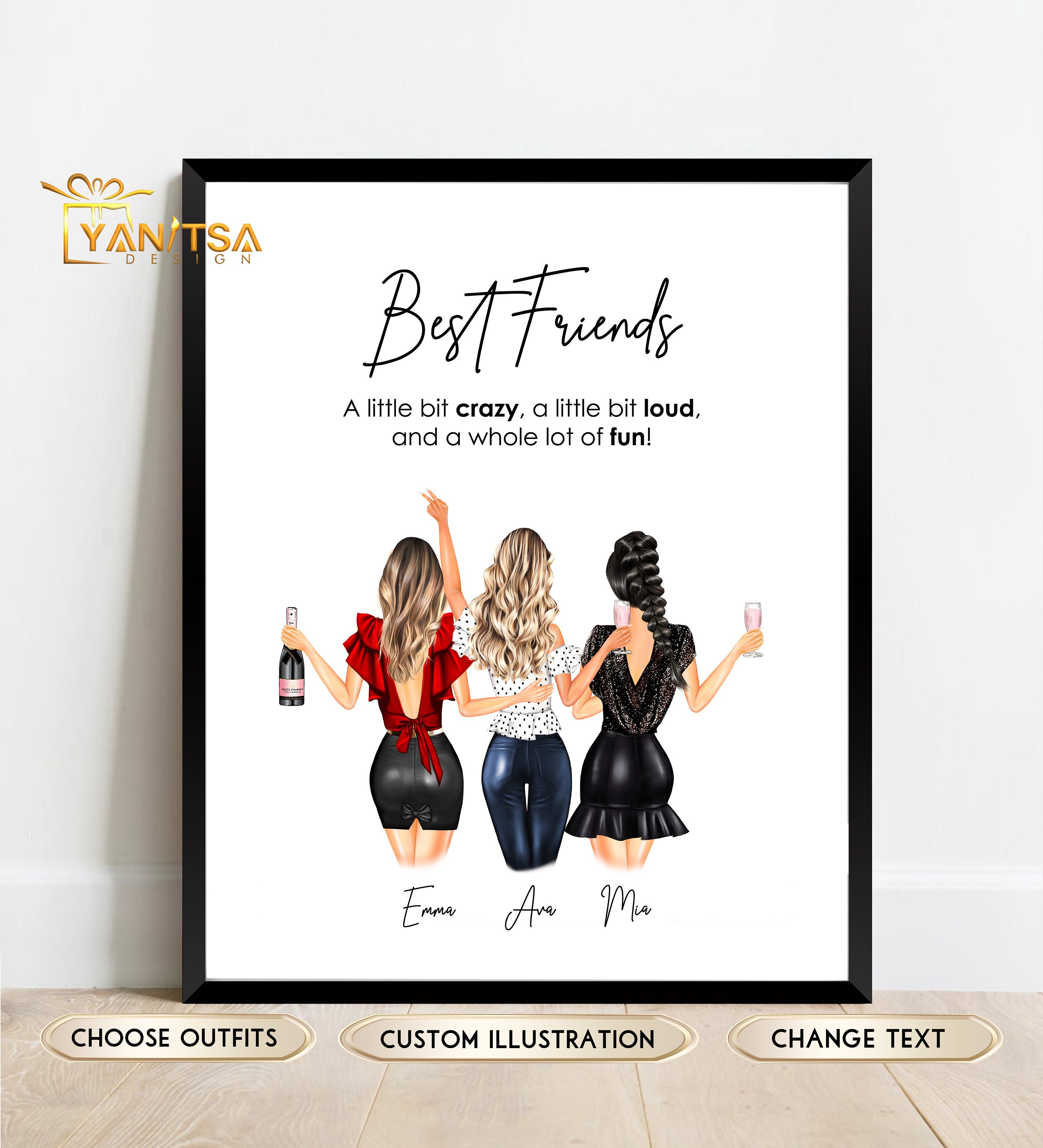 Personalized We'll Be Friends Until We're Old Canvas, Custom Photo Friendship  Gifts, Funny Gifts For Best Friend - Best Personalized Gifts For Everyone