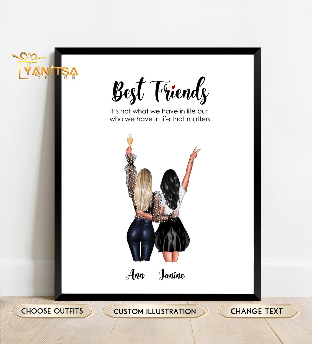 Personalized Best Friends Picture Birthday Gift for Best Friend Best