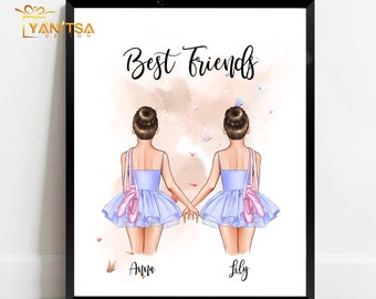 Personalized Ballerina Gift - Ballerina Best Friend Gift - Ballerina Birthday Gift - Dance School Friend Gift - Personalized Ballerina Print