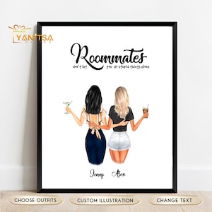 Personalisierte Mitbewohner Geschenke - Mitbewohner Geschenk - College Wohnheim Dekor - Geschenk für Mitbewohner - Mitbewohner Abschlussgeschenk - Mitbewohner Wandkunst