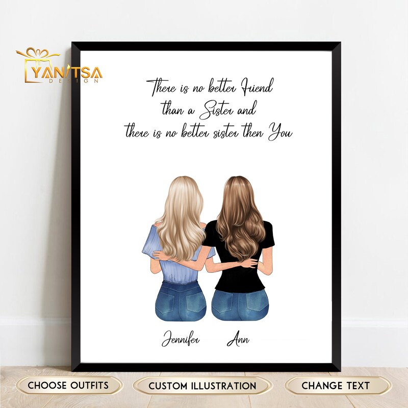 Sisters Wall Art - Etsy