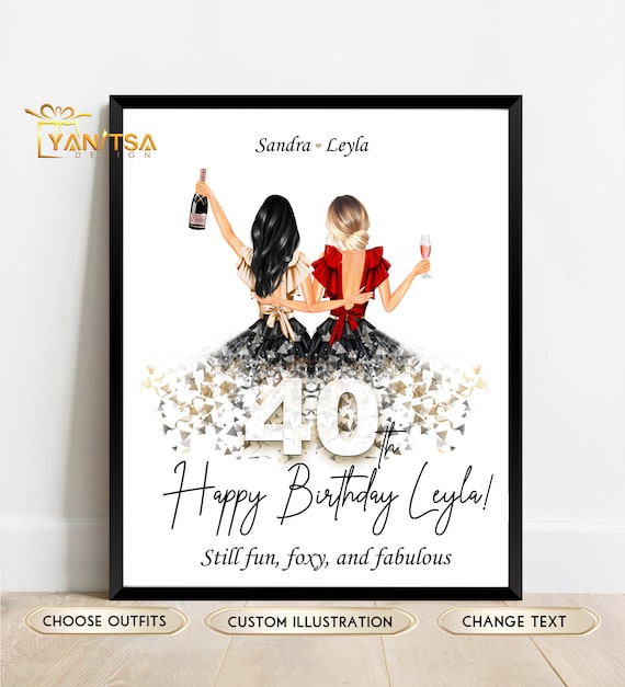 40th Birthday Gifts for Women Best Friends Unique Birthday Gifts