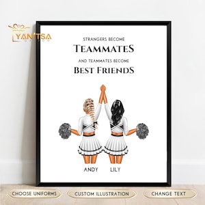 Cheerleader Best Frined Gift - Cheerleaders Friends Gifts - Cheerleadr Christmas Gift - Best Friends Cheerleaders Gifts - Custom Print