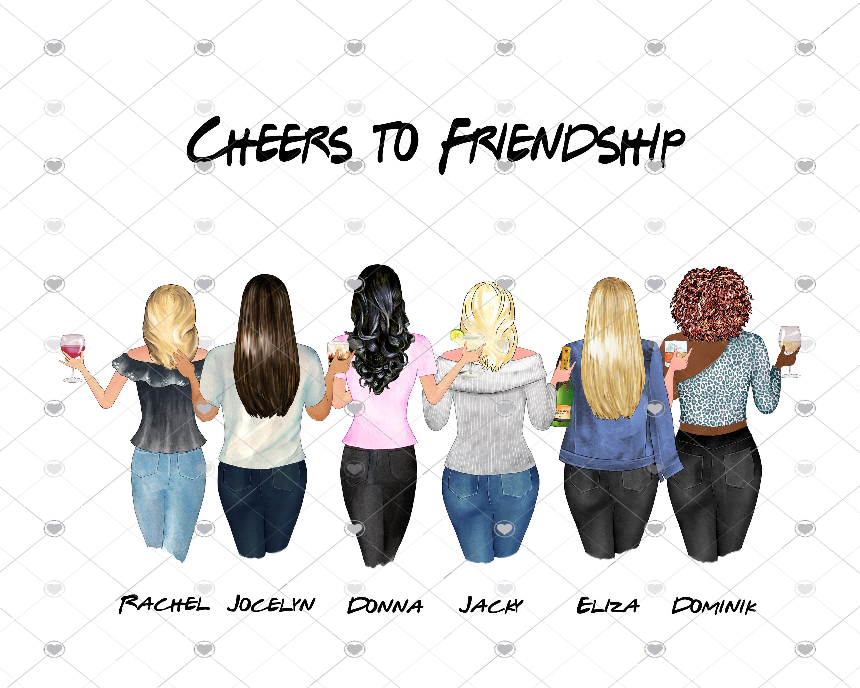 Personalised Friends Print Best Friends Gifts Gift for Etsy