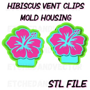 Hibiskus Blume Clips Form Gehäuse STL | Silikonform Design (Digitale Datei)