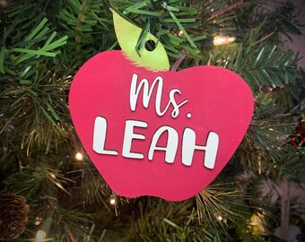 Teacher Ornament / Apple ornament / Teacher appreciation