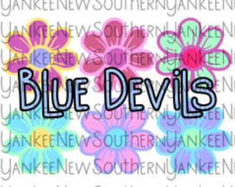 Pearl River Blue Devils PRC, School Shirt; PNG File for Sublimation or print