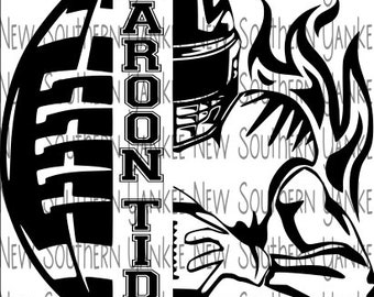 Picayune Maroon Tide, Tide Football; PNG File for Sublimation or print